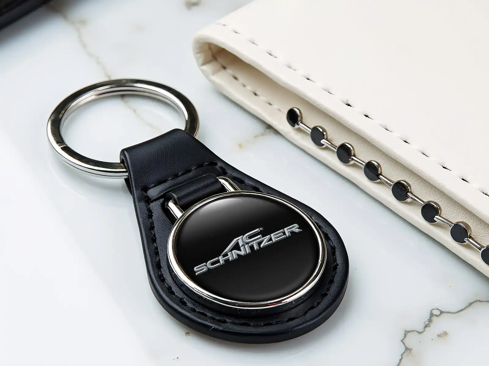 AC Schnitzer Llavero de Cuero Alta Calidad Cúpula Diseño Carrera